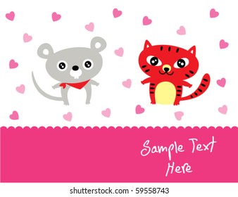 cat rat couple gift card