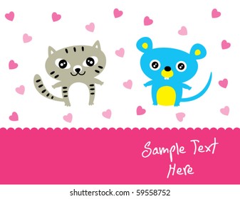 cat rat couple gift card