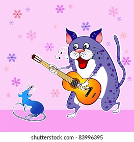 Cat Rat Vector Illustration Stock Vector (Royalty Free) 83996395 ...