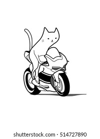cat ride super bike / biker