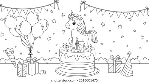 cat riding a bike, rainbow and flowers coloring page. you can print it on standard