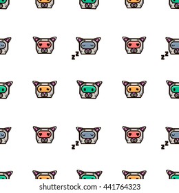 cat  robot smiles pattern