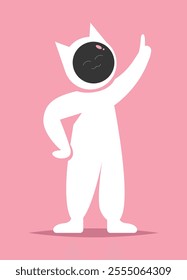 Cat Robot Virtual Assistant modern technology and artificial intelligence, home assistant. Symbol for AI technology, support. Vector illustration