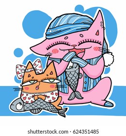 Cat Rosie is eating