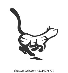 Cat Run Icon Illustration Brand Identity