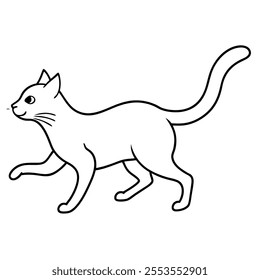 cat is runing vector, Illustration, cat icon