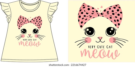 THE CAT SAID MEOWWWWWWW t shirt graphic design vector illustration \