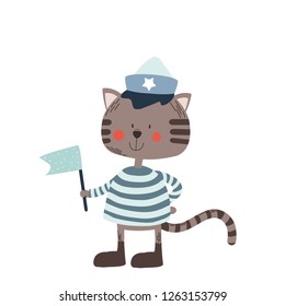 cat sailor simple