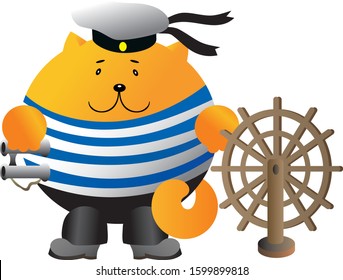 cat in a sailor uniform