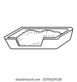 cat sand box icon