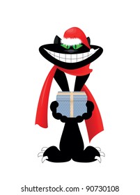 cat with Santa hat