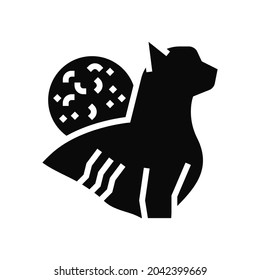 cat scratch disease glyph icon vector. cat scratch disease sign. isolated contour symbol black illustration