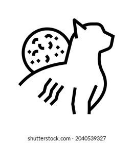 cat scratch disease line icon vector. cat scratch disease sign. isolated contour symbol black illustration