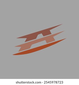 Cat scratch letter B logo concept