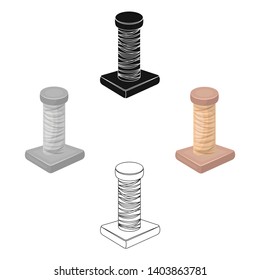 Cat scratch.Pet shop single icon in cartoon,black style vector symbol stock illustration web.