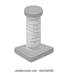 Cat scratch.Pet shop single icon in black style vector symbol stock illustration web.