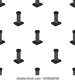 Cat scratch.Pet shop single icon in black style vector symbol stock illustration web.