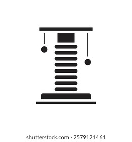 Cat Scratcher Filled Icon Vector Illustration