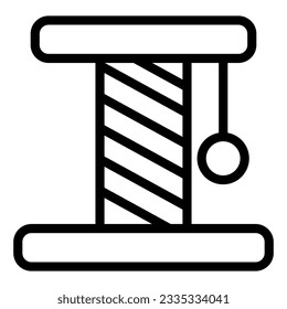 Cat scratcher line icon. Pet toy vector illustration isolated on white. Kitten scratcher outline style design, designed for web and app. Eps 10