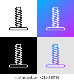 Cat scratcher thin line icon. Modern vector illustration for pet shop.