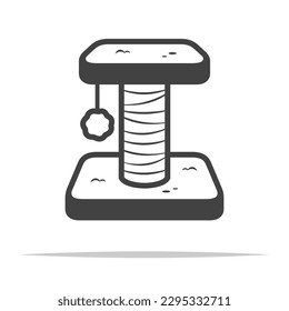 Cat scratching post icon transparent vector isolated