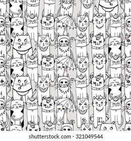 cat seamless pattern