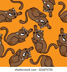cat seamless pattern