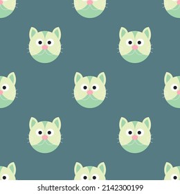 Cat seamless pattern background. Animal background concept. Vector.