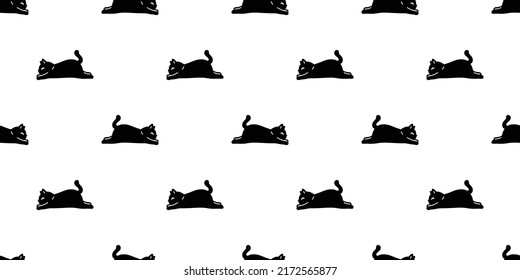 cat seamless pattern calico kitten vector neko sleeping running breed character cartoon pet scarf isolated repeat wallpaper tile background animal doodle illustration design