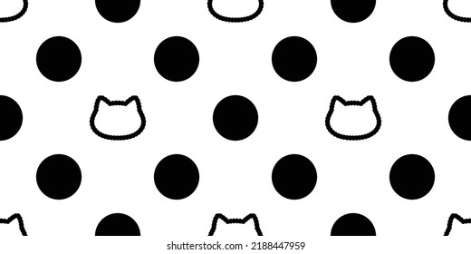 cat seamless pattern calico kitten vector head neko breed character cartoon face pet repeat wallpaper tile background animal doodle illustration scarf isolated design