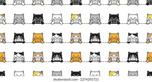 ilustración de dibujos animados de gatito sin soldadura de gatito de patrón gato