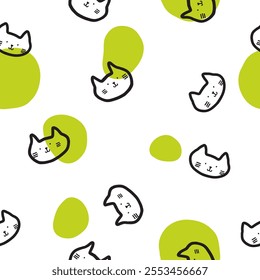 Cat Seamless pattern, Cute background