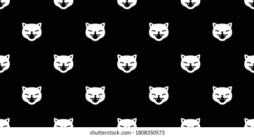 cat seamless pattern Halloween kitten vector black calico face head scarf isolated repeat wallpaper tile background cartoon character doodle illustration design