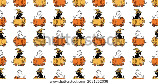 cat\
seamless pattern Halloween pumpkin car riding kitten witch cartoon\
vector pet repeat wallpaper scarf isolated tile background gift\
wrapping paper character doodle illustration\
design