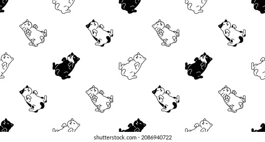 cat seamless pattern kitten calico vector neko breed dog pet sleep cartoon repeat wallpaper tile background scarf isolated illustration doodle design