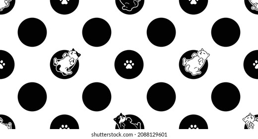 cat seamless pattern kitten calico vector neko breed dog pet sleep cartoon polka dot repeat wallpaper tile background scarf isolated gift wrapping paper illustration doodle design