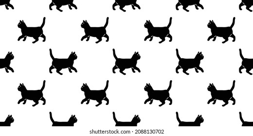 cat seamless pattern kitten calico walking vector neko breed dog pet sleep cartoon repeat wallpaper tile background scarf isolated illustration doodle design