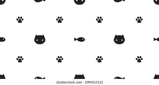 cat seamless pattern kitten paw cat toy vector scarf isolated background repeat wallpaper cartoon