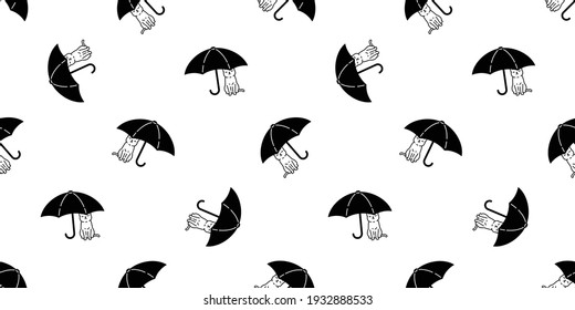 cat seamless pattern kitten umbrella calico vector pet cartoon sleeping scarf isolated animal repeat background tile wallpaper illustration doodle design