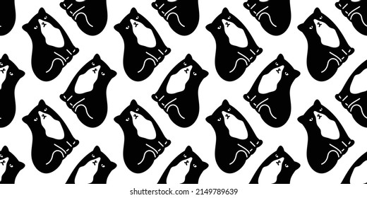 cat seamless pattern kitten vector calico neko breed cartoon character pet tile background repeat wallpaper scarf isolated animal doodle illustration design