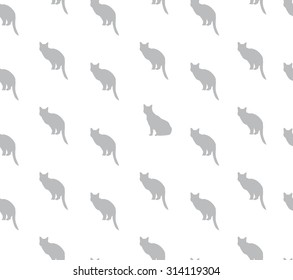 Cat seamless pattern. Pets vector background.