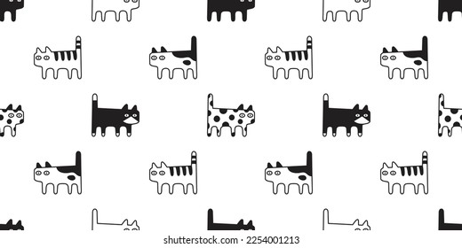 cat seamless pattern polka dot kitten calico vector breed neko cartoon pet tile background repeat wallpaper animal doodle illustration design scarf isolated