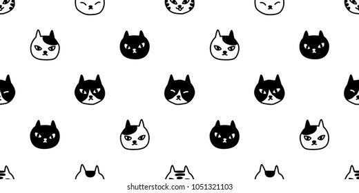 cat seamless Pattern vector cat breed Halloween isolated kitten wallpaper background cartoon