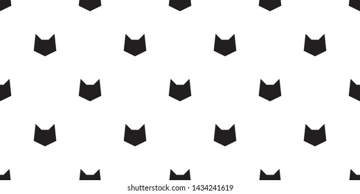 cat seamless pattern vector kitten calico head face scarf isolated cartoon tile wallpaper repeat background illustration doodle design