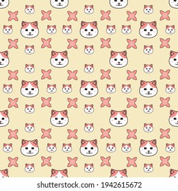 Cat seamless patterns. Vector design for paper, cover, fabric, interior decor and other users