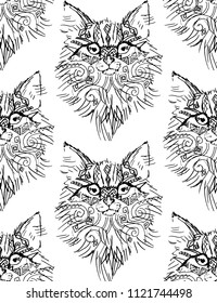cat seamless vector texture