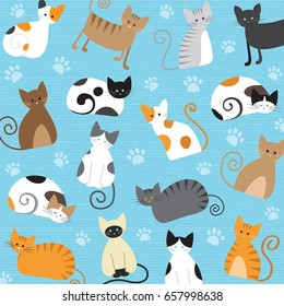 Cat Set,Vector Illustration Cartoon