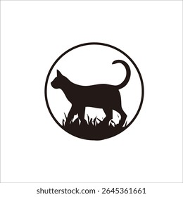 Cat shadow logo design for your brand and company identity