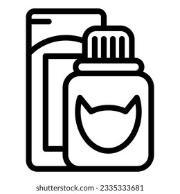 Cat shampoo line icon. Animal shower vector illustration isolated on white. Pet shampoo outline style design, designed for web and app. Eps 10