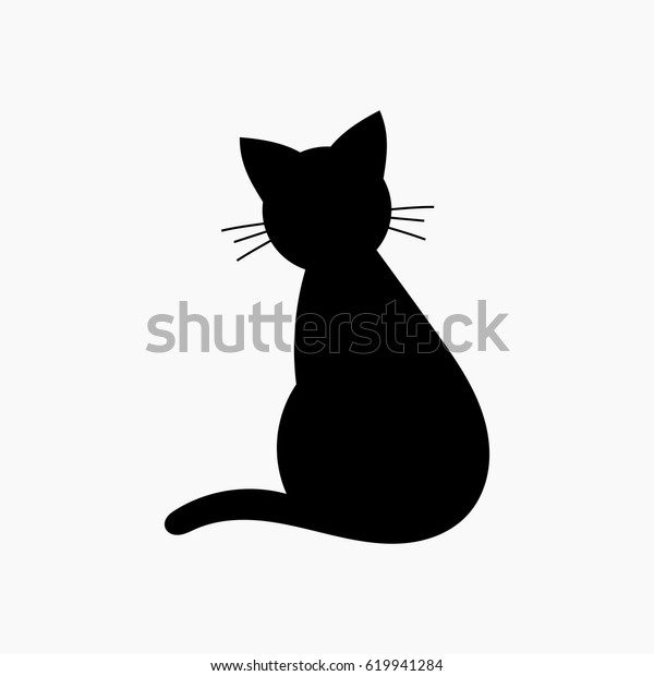 Cat Shape Icon Vector Illustration Stock Vector (Royalty Free) 619941284